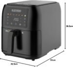 BLACK+DECKER Digital Air Fryer, 1700W, 8 Litres Family-Sized Capacity, 7 Preset Functions, Rapid Air Convection for Healthy Frying, Adjustable Temperature 80-200°C, Easy Clean, Black - SAF80-B5 Buy Online at Best Price in UAE - Amazon.ae - Image 3
