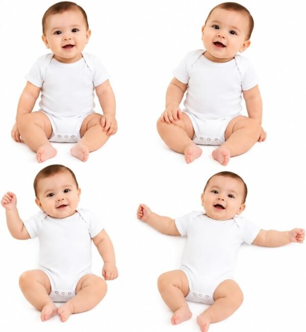 Newborn Baby Undershirts 100% Cotton Plain – Pack of 4 for Boys & Girls | Soft & Comfortable Infant Undershirts | 1 Day to 24 Months (6-12 Months) Buy Online at Best Price in UAE - Amazon.ae - Image 5