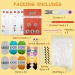 ⁦6Pcs Crochet Kit for Beginners, Crochet Animal Kits，Knitting Kit for Kids Adults with Step by Step Videos Tutorials, Knitting Kit for Kids Great Birthday Holiday Gift, DIY Keychain Pendants(Set -02)  Amazon.ae: Arts & Crafts⁩ - الصورة ⁦5⁩
