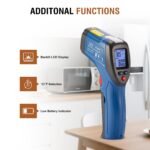 CEM Infrared Thermometer Temperature Gun,Instant Read Temperature Gun with Color Audible Alarm for Home Repair and Industrial Maintain,IR 1.0% Laser Thermal Scanner -50~380°C,Not for Use on Humans  Amazon.ae: Kitchen - Image 15