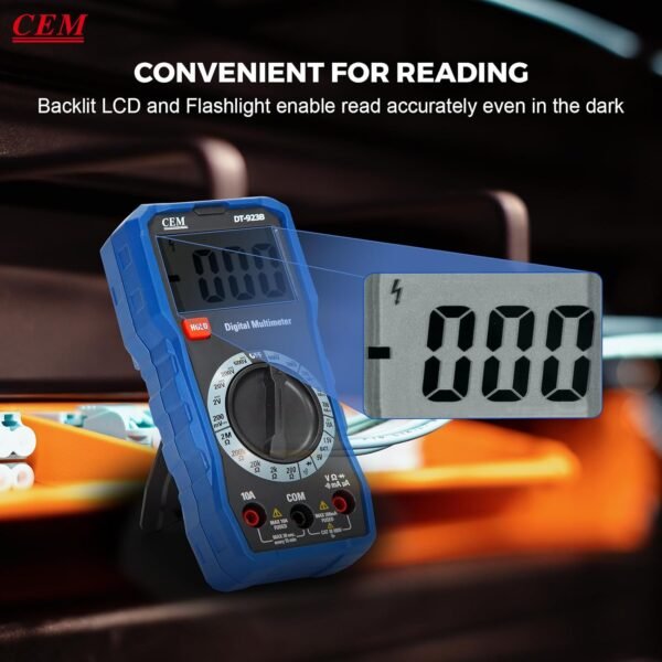 ⁦CEM Digital Multimeter TRMS 2000 Auto-ranging Counts,Multimeter featuring 0.5% DC and 0.8% Resistance measure accuracy,Voltage Tester for AC/DC Current Resistance Continuity Diode for Home Industrial Buy Online at Best Price in UAE - Amazon.ae⁩ - الصورة ⁦17⁩
