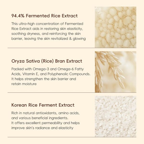 LAIKOU Rice Face Care, Pack of 5 Skin Care Women's Face Set, Travel Size Skincare with Facial Cleanser, Rice Toner, Eye Cream, Serum Moisturising Cream, for Daily Moisture & Care  Amazon.ae: Beauty - Image 6
