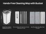 JOYMOOP - Flat Mop and Bucket with Spinner, with 3 Washable Microfiber Wipes - Wet & Dry Use, Floor Cleaning System  Amazon.ae: Industrial & Scientific - Image 9