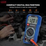 ⁦CEM Digital Multimeter TRMS 2000 Auto-ranging Counts,Multimeter featuring 0.5% DC and 0.8% Resistance measure accuracy,Voltage Tester for AC/DC Current Resistance Continuity Diode for Home Industrial Buy Online at Best Price in UAE - Amazon.ae⁩ - الصورة ⁦4⁩