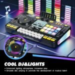 Kids DJ Mixer Controller Table Musical Toy Electronic Toy with Microphone Piano for Kid, DJ Board Key Musical Instruments Birthday Gift Toys for 3 4 5 6 7 Year Old Boy Girl (black) Buy Online at Best Price in UAE - Amazon.ae - Image 6