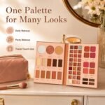All-in-One Makeup Palette Cosmetic Set Eyeshadow Blush Highlighter Pressed Powder Brow Shades Book Style Multi Color Face Eye Kit for Daily Makeup  Amazon.ae: Beauty - Image 13
