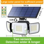 intelamp Solar Lights Outdoor with Remote Control, 2.7 Cable | Solar Sensor Lights with Dual Sensors 1200LM Waterproof Flood Lighting for Yard, Garage, Garden Buy Online at Best Price in UAE - Amazon.ae - Image 10