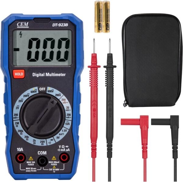 ⁦CEM Digital Multimeter TRMS 2000 Auto-ranging Counts,Multimeter featuring 0.5% DC and 0.8% Resistance measure accuracy,Voltage Tester for AC/DC Current Resistance Continuity Diode for Home Industrial Buy Online at Best Price in UAE - Amazon.ae⁩ - الصورة ⁦10⁩