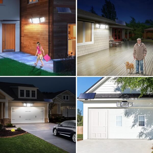 intelamp Solar Lights Outdoor with Remote Control, 2.7 Cable | Solar Sensor Lights with Dual Sensors 1200LM Waterproof Flood Lighting for Yard, Garage, Garden Buy Online at Best Price in UAE - Amazon.ae - Image 5